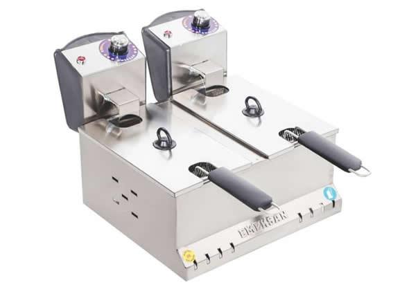 3+3 Lt Elektrikli Fritöz