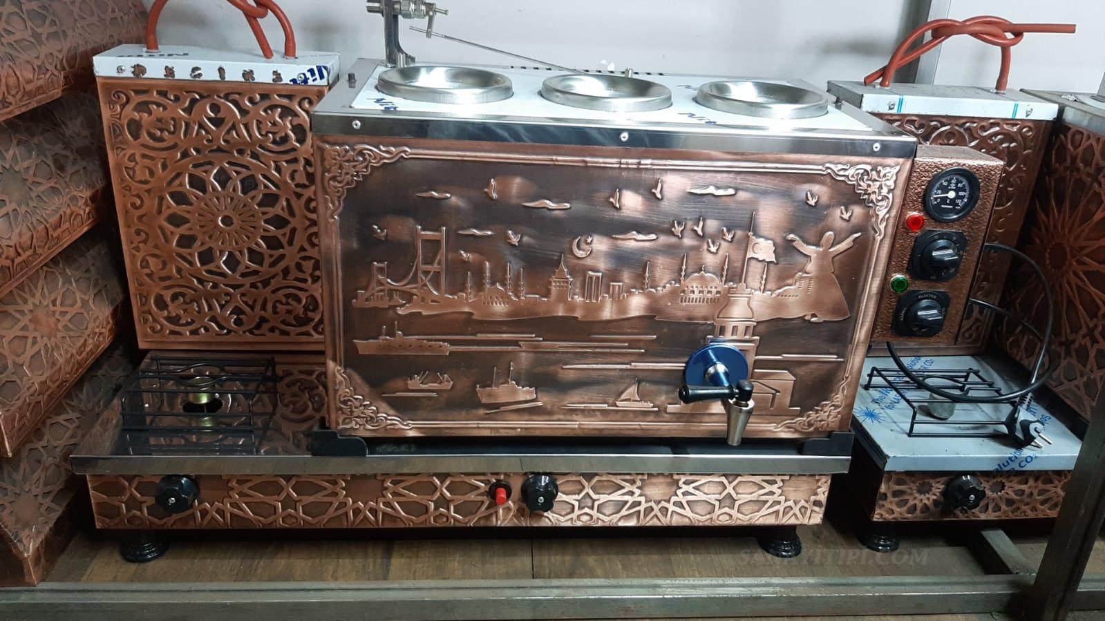 3 Demliklik Full Otomatik Desenli Bakır çay Kazanı