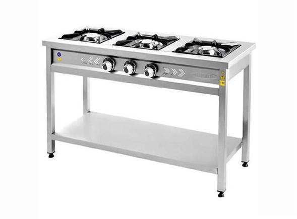 3 Gözlü Taban Raflı Ocak