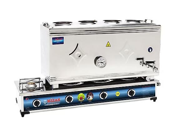 4 Demliklik 60 Lt Paslanmaz Gazlı Çay Kazanı