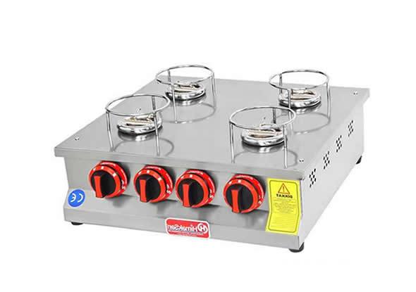 4 Gözlü Kare Set üstü Künefe Ocağı