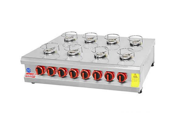 8 Gözlü Kare Set üstü Künefe Ocağı