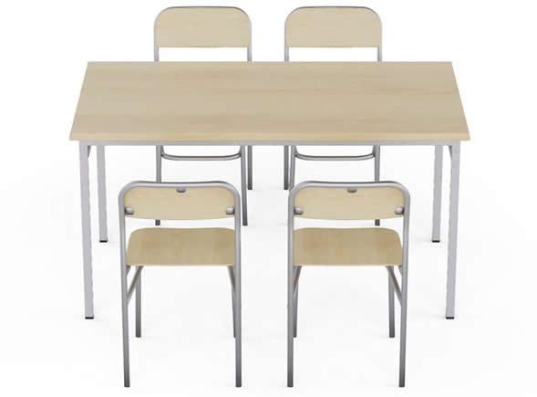 Akçaağaç Yemekhane Verzalit 140x80 Masa Takımı