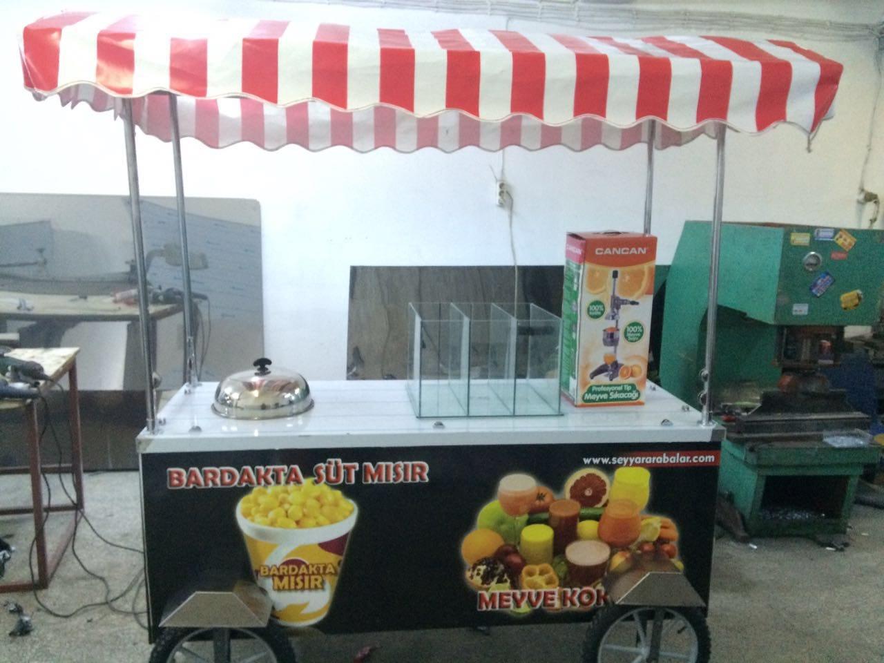 Bardakta Mısır Sıkma Portakal Arabası