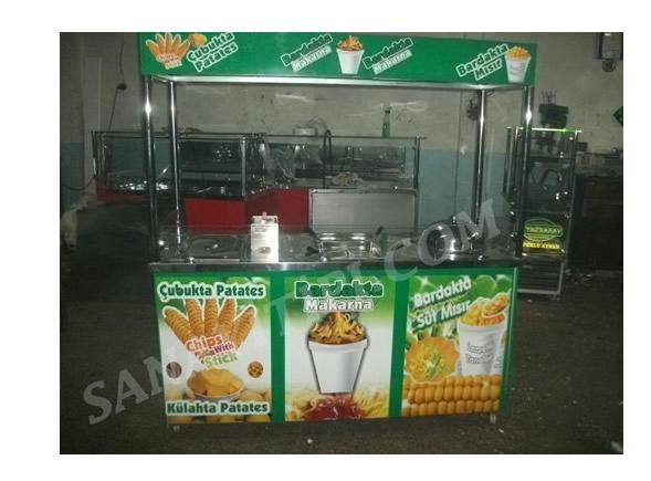Bardakta Makarna + Bardakta Mısır  + Çubukta Patates Standı