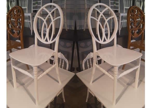 White Karmen Plastic Düğün Chairsi