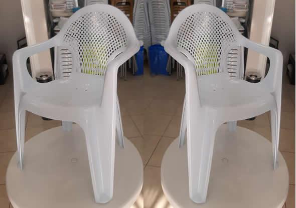 White Armchair Plastic Garden Chair