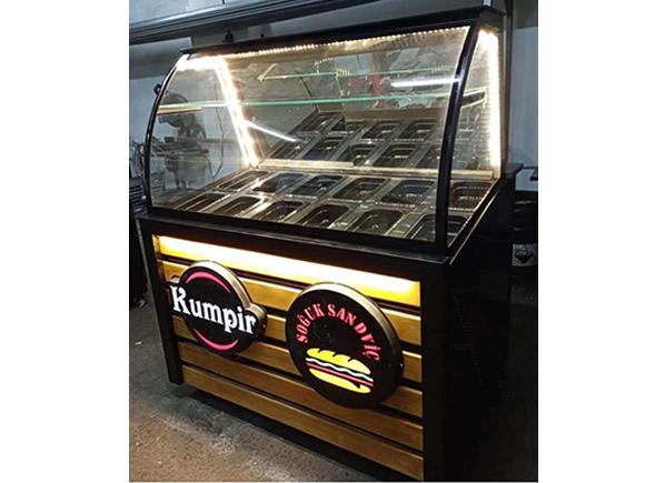 Bombeli Camlı Kumpir Sandviç Dolabı