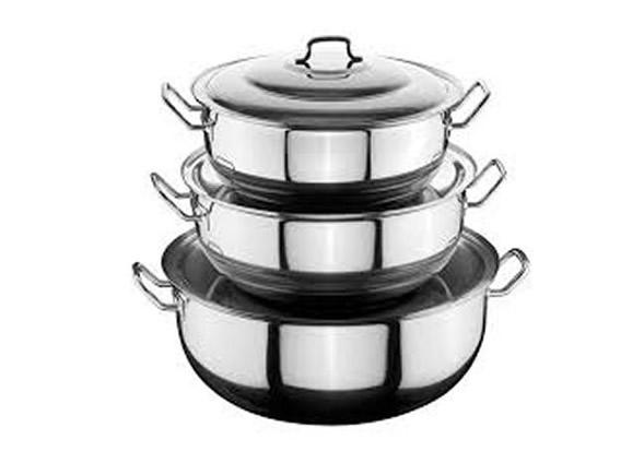 Helvane çelik Tencere Paslanmaz Yemek Kazanı 55x20