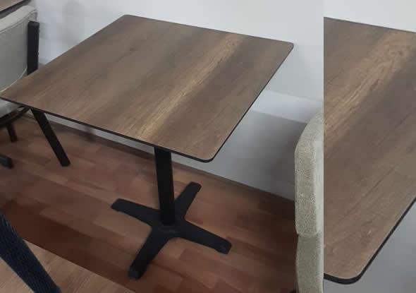 Kare Döküm Ayaklı Masa