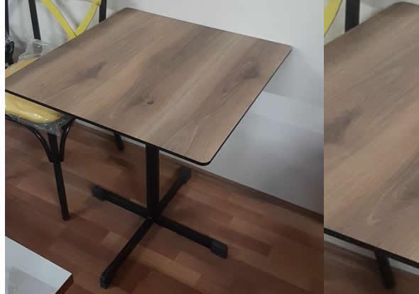 Kare Sabit Ayaklı Masa