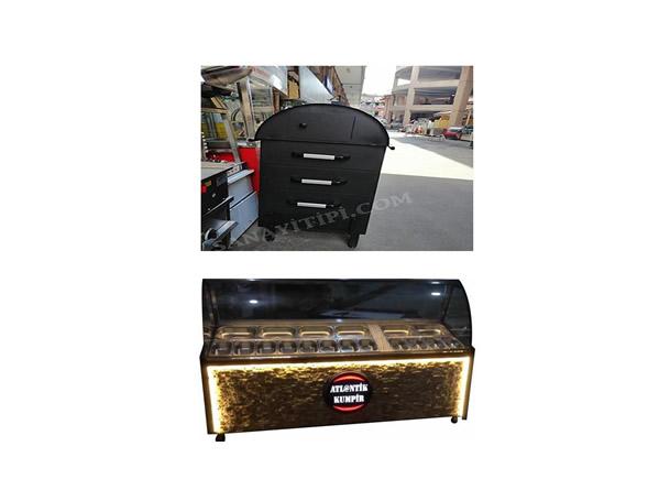 kumpir fırını + kumpir dolabı