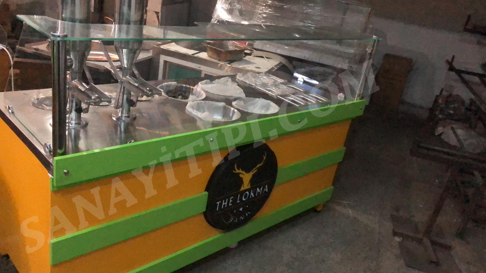 lokma dolum pompalı çikolatalı lokma tezgahı