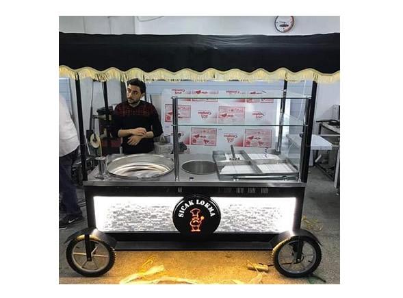 Lokma Pişirme Haşlama ve Sunum Arabası