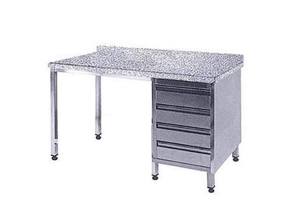 Mermer Tablalı Çalışma Tezgah Blok Çekmeceli Alt Tablasız