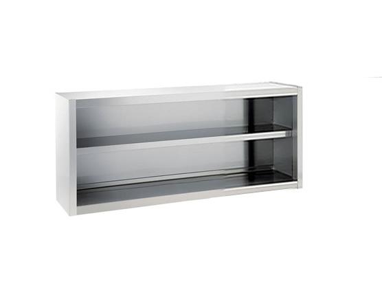 Paslanmaz Çelik Açık Duvar Dolabı  160x40x60 cm