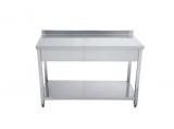 Stainless Steel Çalışma Counterı Taban Shelflı 130x60x85cm - Thumbnail 2