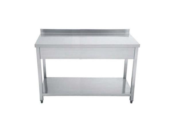 Paslanmaz Çelik Çalışma Tezgahı Taban Raflı 130x60x85cm