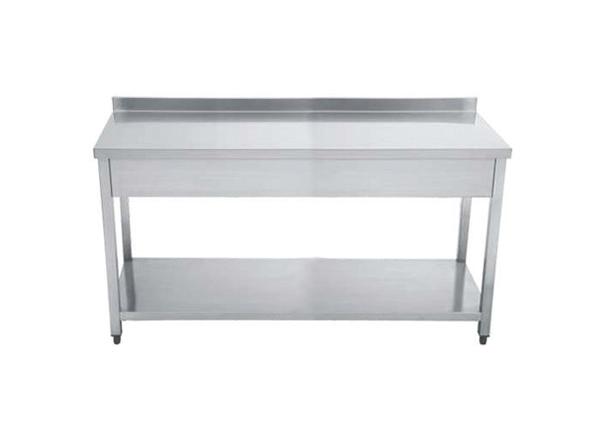 Paslanmaz Çelik Çalışma Tezgahı Taban Raflı 160x60x85cm