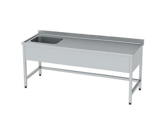 Paslanmaz Çelik Tek Evyeli Çalışma Tezgahı 230x60x85cm