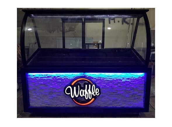 Siyah Doğaltaşlı Waffle Dolabı