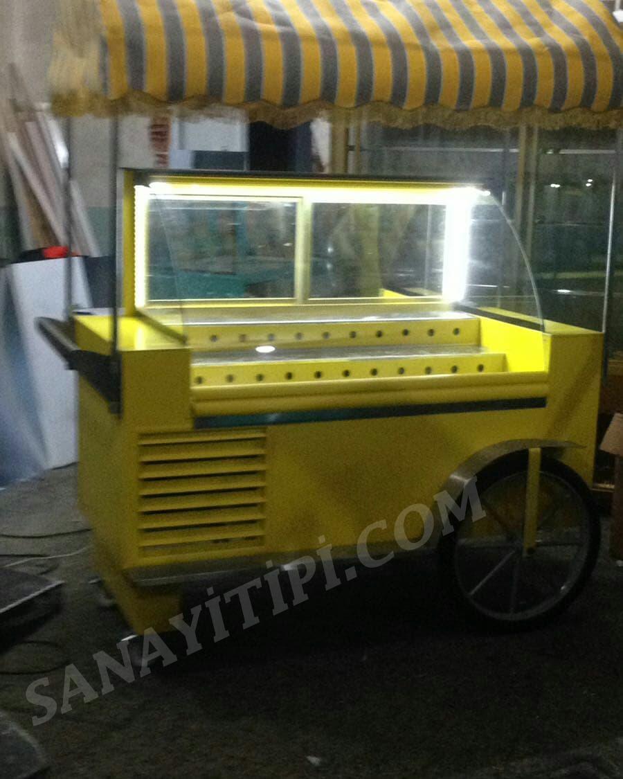 soğutmalı pasta waffle kahvaltı seyyar dolabı