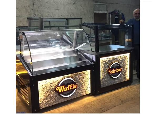 Waffle Kumpir Teşhir Dolabı