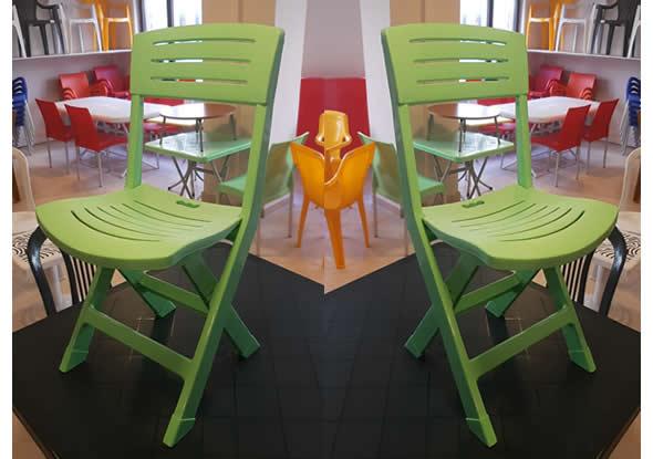 Yeşil Katlanır Plastik Sandalye